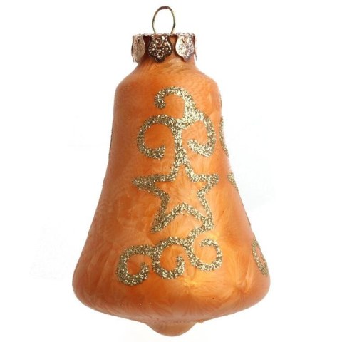 Zestaw 18 bombek szklanych z czubkiem kolor pomarańczowy