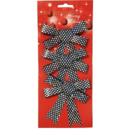 Zestaw 3 wstążek metalizowanych 10 cm kolor czarny