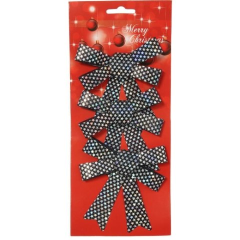 Zestaw 3 wstążek metalizowanych 10 cm kolor czarny