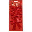 Zestaw 3 wstążek metalizowanych 10 cm kolor czerwony