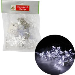 Zestaw Świątecznych Lamp LED Śnieżynki na Przyssawkach - Zasilanie Bateryjne