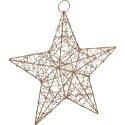 Złota Gwiazda Zawieszka na Choinkę lub Okno, Drewniana, 30 cm