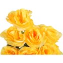 Żółty Bukiet Sztucznych Róż - 7 Sztuk, Wysokość 54cm