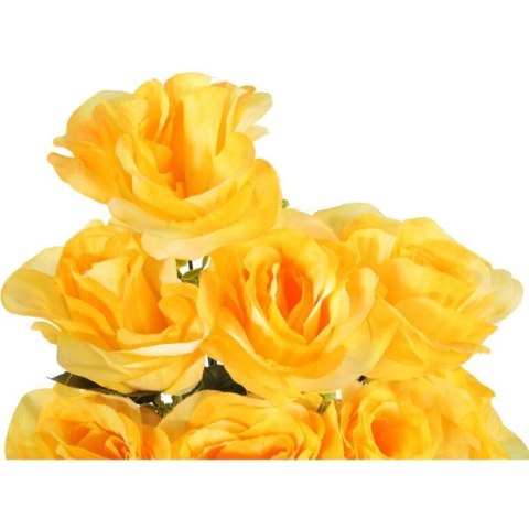 Żółty Bukiet Sztucznych Róż - 7 Sztuk, Wysokość 54cm