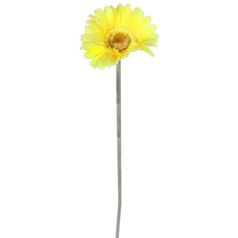 Żółty Kwiat Dekoracyjny Gerbera, Wysokość 55 cm, Realistyczny Wygląd