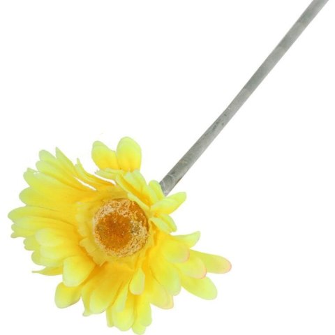 Żółty Kwiat Dekoracyjny Gerbera, Wysokość 55 cm, Realistyczny Wygląd