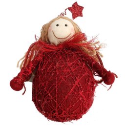 Aniołek Bożonarodzeniowy w Kolorze Bordowym - Ozdoba o Wysokości 20 cm