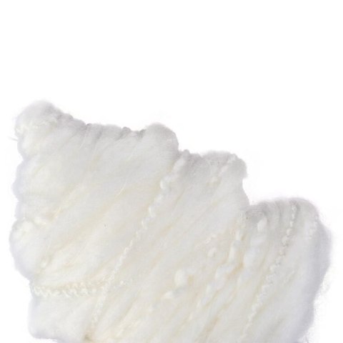 BIAŁA ZAWIESZKA DEKORACYJNA CHOINKA Z WŁÓCZKI 13 CM