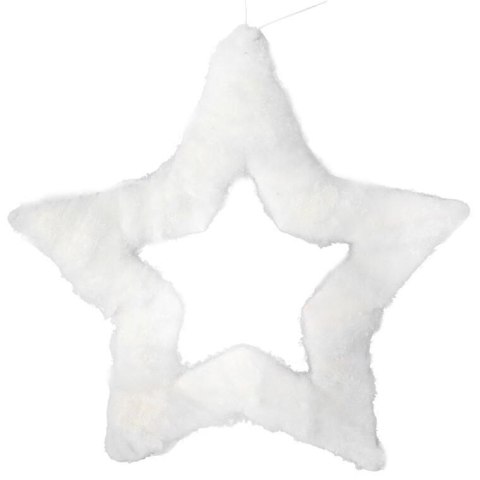 BIAŁA ZAWIESZKA DEKORACYJNA GWIAZDA 40 CM