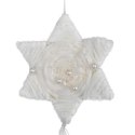 BIAŁA ZAWIESZKA DEKORACYJNA GWIAZDA Z WŁÓCZKI 70 CM