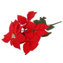 BUKIET 5 POINSENCJI WELUROWYCH 52 CM CZERWONYCH