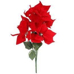BUKIET 6 POINSECJI WELUROWYCH 52 cm KOLOR CZERWONY