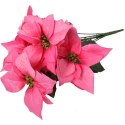 BUKIET 6 POINSECJI WELUROWYCH 56 cm KOLOR RÓŻOWY