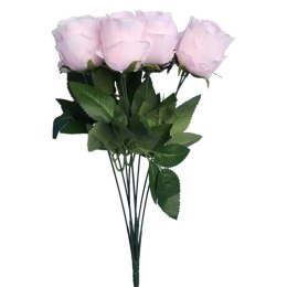 BUKIET 9 RÓŻ 45 CM KOLOR JASNO RÓŻOWY