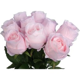 BUKIET 9 RÓŻ 45 CM KOLOR JASNO RÓŻOWY