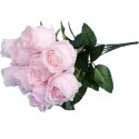 BUKIET 9 RÓŻ 45 CM KOLOR JASNO RÓŻOWY