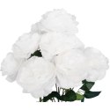 Biały Bukiet Sztucznych Piwonii - 9 Sztuk, Wysokość: 42 cm, Wysokiej Jakości