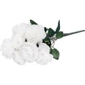 Biały Bukiet Sztucznych Piwonii - 9 Sztuk, Wysokość: 42 cm, Wysokiej Jakości