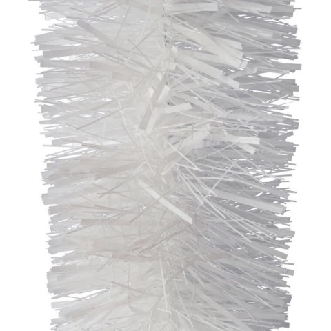 Biały Łańcuch Choinkowy Goliat z Folii Metalizowanej, 7 cm x 2m - Wykończenie dekoracji świątecznej