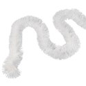Biały Łańcuch Choinkowy z Metalizowanej Folii, 7 cm x 200 cm