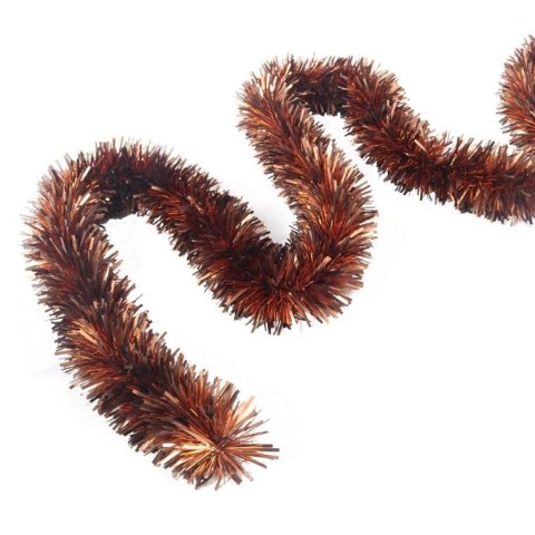 Brązowy Łańcuch Choinkowy z Metalizowanej Folii GC, 10cm x 3m, Polski Produkt-GOLIAT