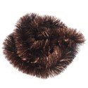 Brązowy łańcuch choinkowy z folii metalizowanej, fi 7 cm, 2 m