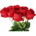 Bukiet 9 Sztucznych Róż Wysokiej Jakości 45cm, Kolor Czerwony