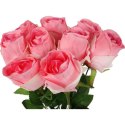 Bukiet Szlachetnych Róż w Kolorze Różowym, 45 cm - Kwiaty Sztuczne o Realistycznym Wyglądzie