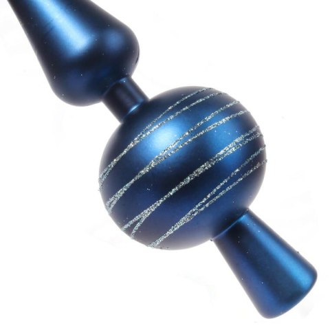 CZUBEK PLASTIKOWY NA CHOINKĘ SZPIC NA CHOINKĘ 30 CM NIEBIESKI