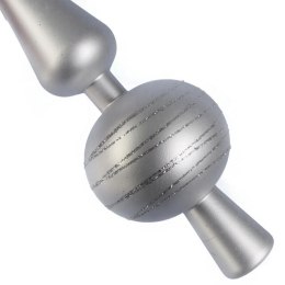 CZUBEK PLASTIKOWY NA CHOINKĘ SZPIC NA CHOINKĘ 30 CM SREBRNY