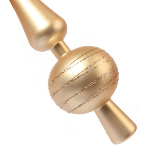 CZUBEK PLASTIKOWY NA CHOINKĘ SZPIC NA CHOINKĘ 30 CM ZŁOTY