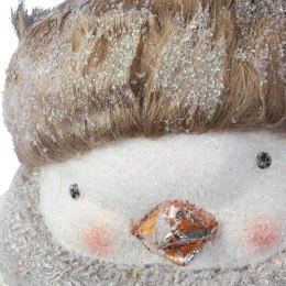 Ceramiczny Ptak na Metalowych Nogach z Brokatem - Dekoracja Świąteczna, Wysokość 47 cm