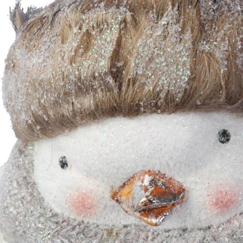 Ceramiczny Ptak na Metalowych Nogach z Brokatem - Dekoracja Świąteczna, Wysokość 47 cm