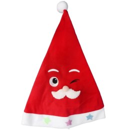 Czapka Mikołaja z Wąsami w Kolorze Czerwonym - Miękka i Komfortowa