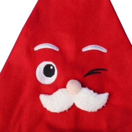 Czapka Mikołaja z Wąsami w Kolorze Czerwonym - Miękka i Komfortowa