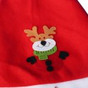 Czerwona Czapka Mikołaja z Figurką Renifera - Wysokiej Jakości Materiał