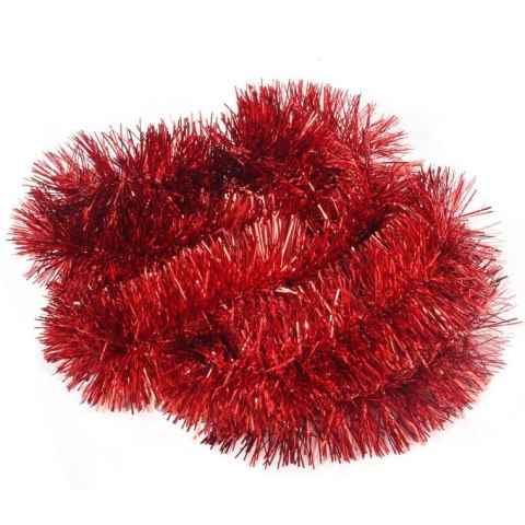 Czerwony Łańcuch Choinkowy z Metalizowanej Folii fi 7 cm - 2 m, GOLIAT PIŁA POLSKA