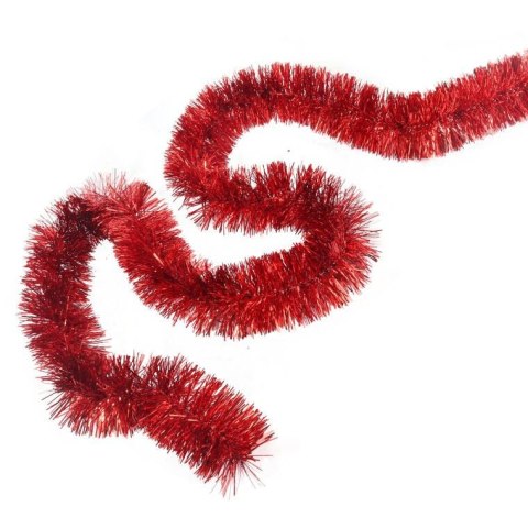 Czerwony Łańcuch Choinkowy z Metalizowanej Folii fi 7 cm - 2 m, GOLIAT PIŁA POLSKA