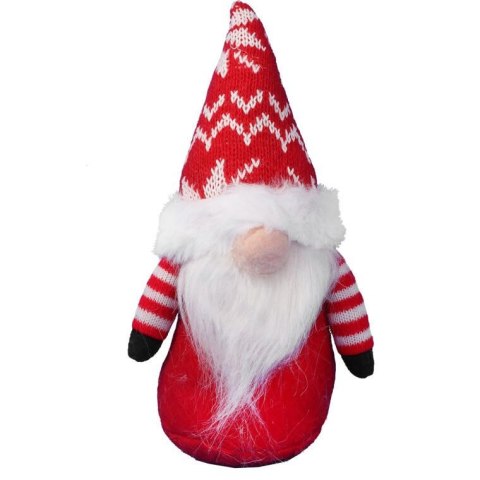 Czerwony Skrzat Bożonarodzeniowy z Brodą 20 cm