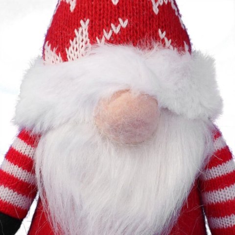 Czerwony Skrzat Bożonarodzeniowy z Brodą 20 cm