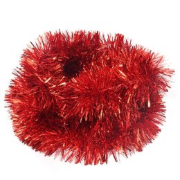 Czerwony gęsty łańcuch choinkowy z folii metalizowanej GC 10cm 3m marki Goliat