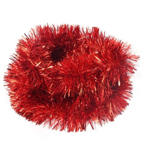 Czerwony gęsty łańcuch choinkowy z folii metalizowanej GC 10cm 3m marki Goliat