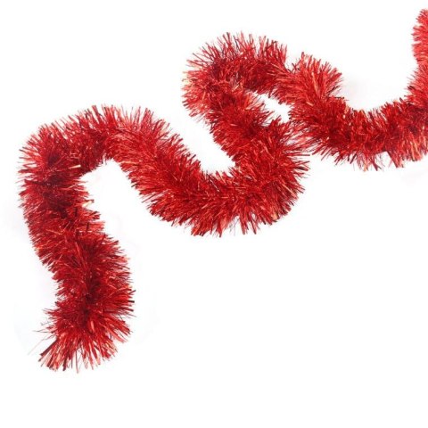 Czerwony gęsty łańcuch choinkowy z folii metalizowanej GC 10cm 3m marki Goliat