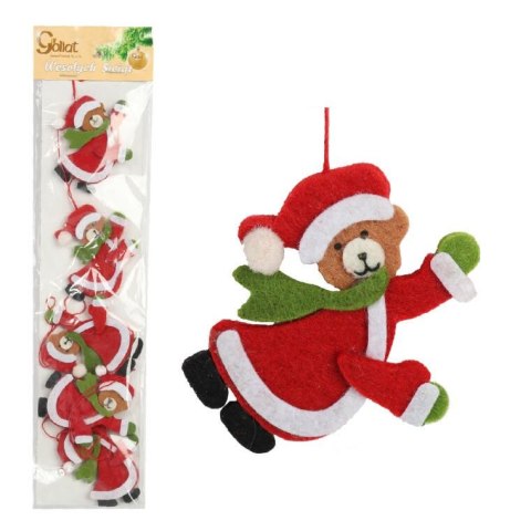 DEKORACJA ŚWIĄTECZNA Z FILCU GIRLANDA Z MISIAMI 110 CM