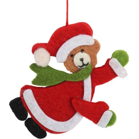 DEKORACJA ŚWIĄTECZNA Z FILCU GIRLANDA Z MISIAMI 110 CM