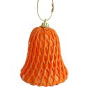 Dzwon Bożonarodzeniowy Pomarańczowy 8 cm - Ozdoba Styropianowa