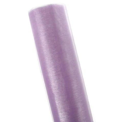 Fioletowa Organza Dekoracyjna 36 cm na Szpuli do Dekoracji i Kompozycji Florystycznych