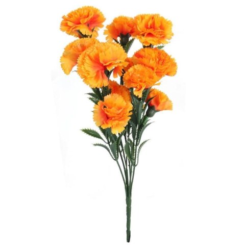 GOŹDZIKI BUKIET 15 KWIATÓW 42 CM KOLOR POMARAŃCZOWY