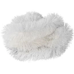 Gęsty Łańcuch Choinkowy Goliat z Białej Metalizowanej Folii 10cm x 300cm