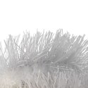 Gęsty Łańcuch Choinkowy Goliat z Białej Metalizowanej Folii 10cm x 300cm